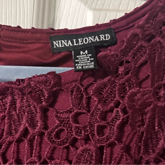 Burgundy Lace Dress - Picture 2 of 2